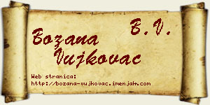 Božana Vujkovac vizit kartica
